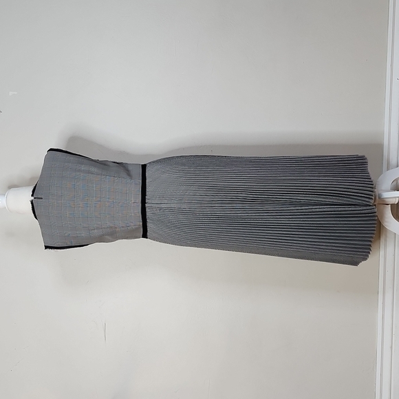 NWT Jason Wu Pleated Houndstooth Plaid Sleeveless Midi Dress - Picture 10 of 14